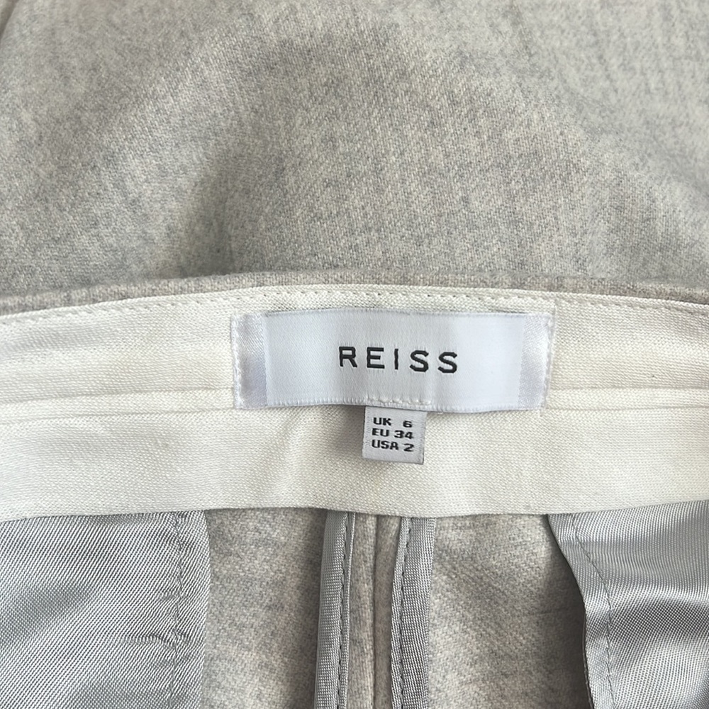 Reiss Connelly Flannel Wool Pant Trousers US Size 2 UK Size 6 - Picture 10 of 12
